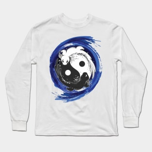 yin yang axolotl Long Sleeve T-Shirt